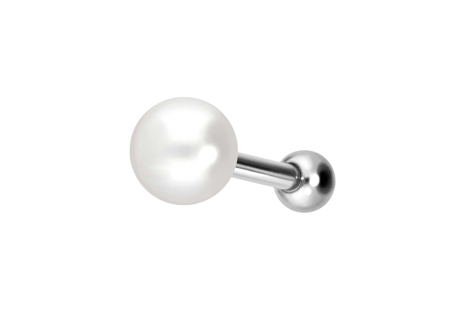 Titan Ohrpiercing mit Innengewinde SYNTHETISCHE PERLE